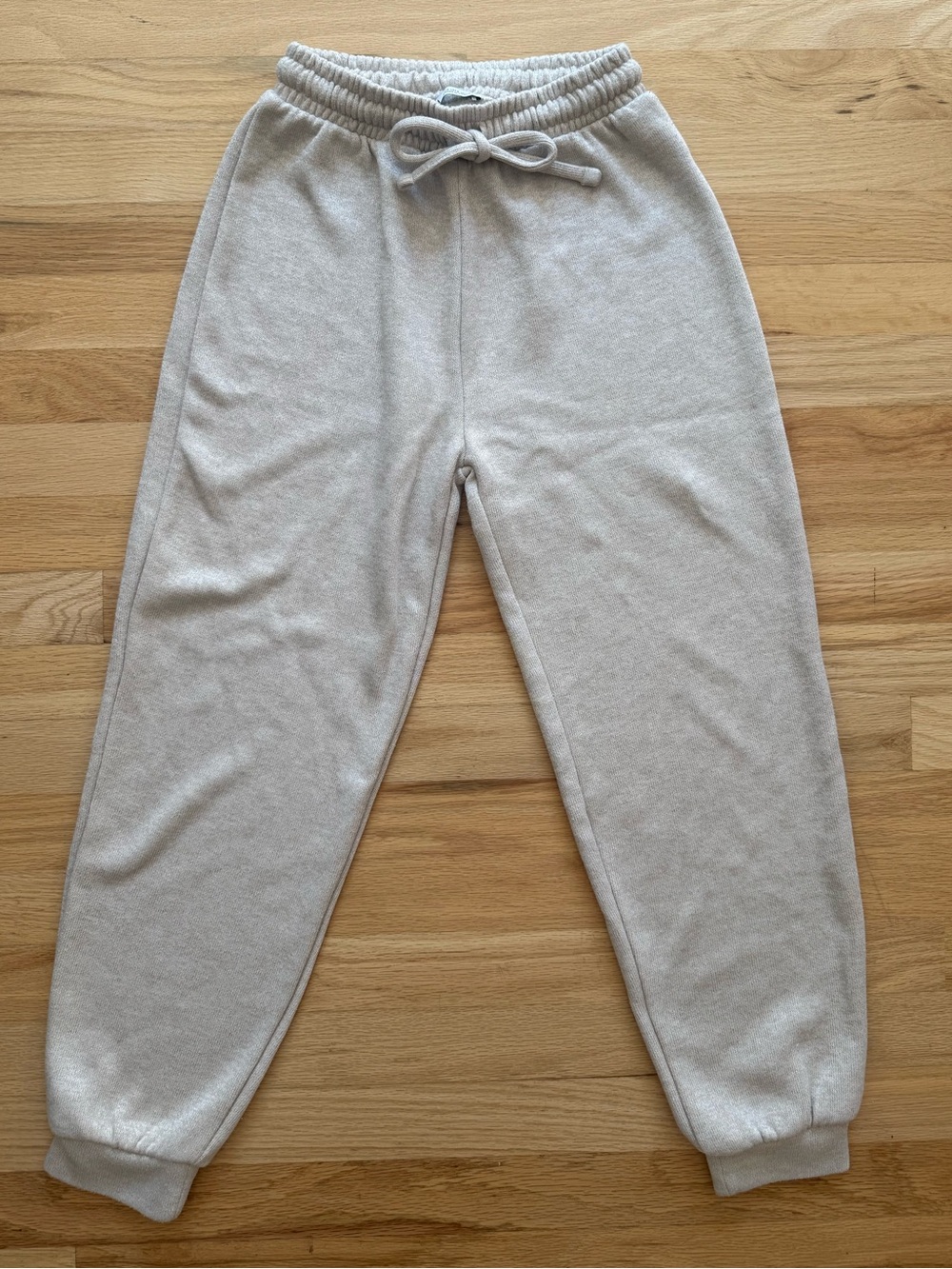 EUC: Zara Marl Beige/Grey High-Waist Drawstring Jogger Pants, sz. Small